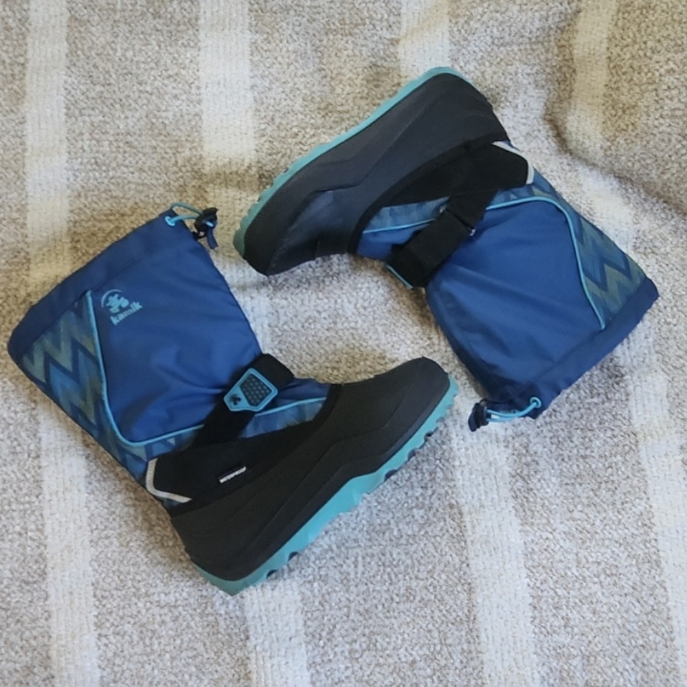 Blue and Black Winter Boots